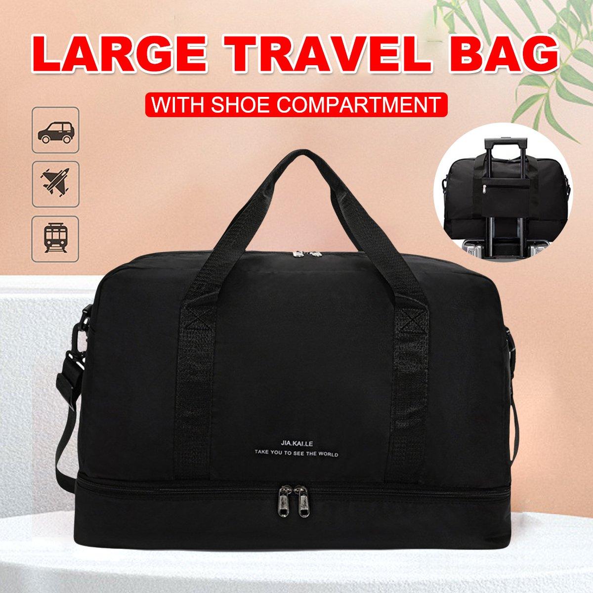 V528-YOGA-MAT-BAG-BLACK-731562-202509291800-00 Yoga Fitness Bag Outdoor Sports Travel Bag Large Capacity Gym Luggage Bag - Image 1