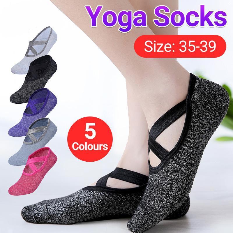 V528-YOGASOCKS-BLACK-961634-202509301409-00 Yoga Socks Non Slip Pilates Ballet Grip Socks for Women Gym Fitness - Black - Image 1