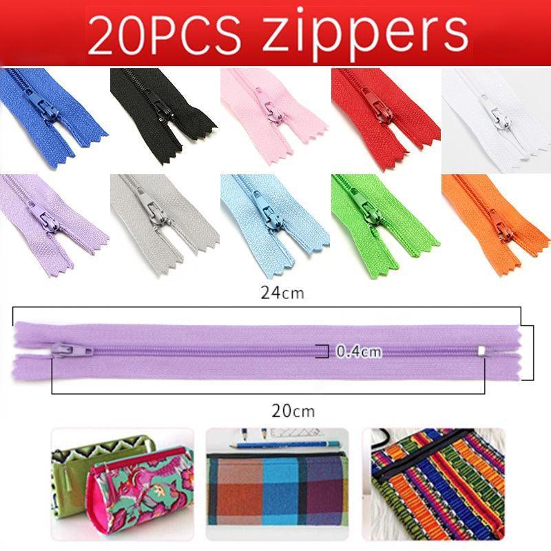 V528-ZIPPERS-MIXEDCOLOUR-20PCS-938579-202509302336-00 20PCS Closed End Nylon Zippers Tailor Sewer DIY Craft Sewing 20cm - Mixed Color - Image 1