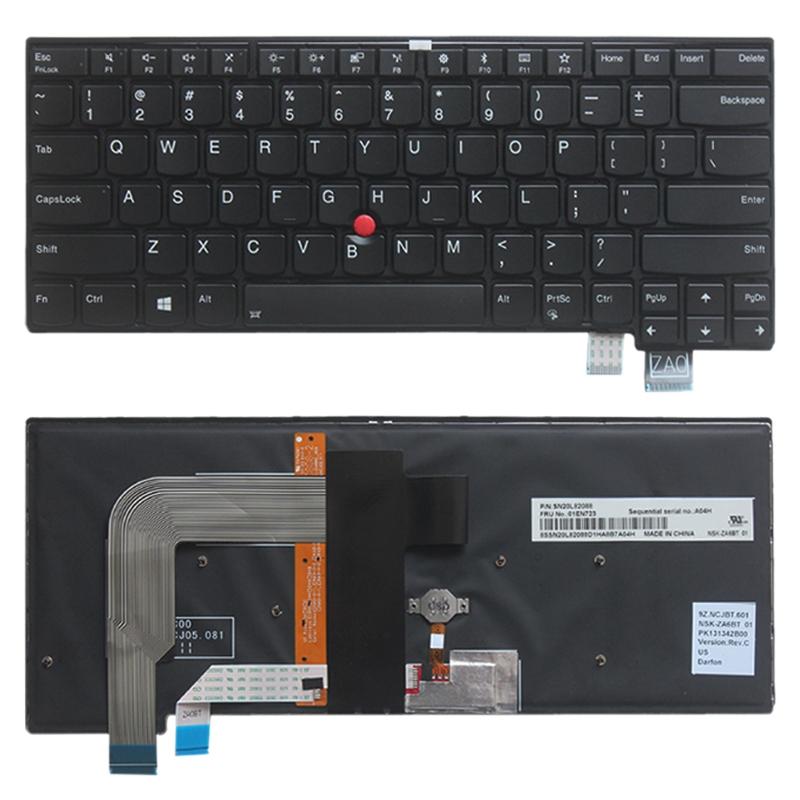 V562-0948PS-202508271621-00 Backlit us Keyboard for Lenovo Thinkpad T460s / T470s - Image 1