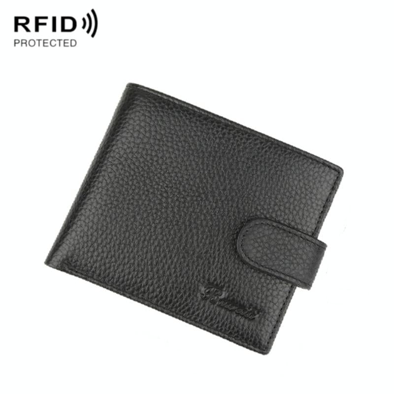 V562-1004122060DBT-202508271740-00 Rfid-protected Men Short Wallet - Secure & Compact - Image 1
