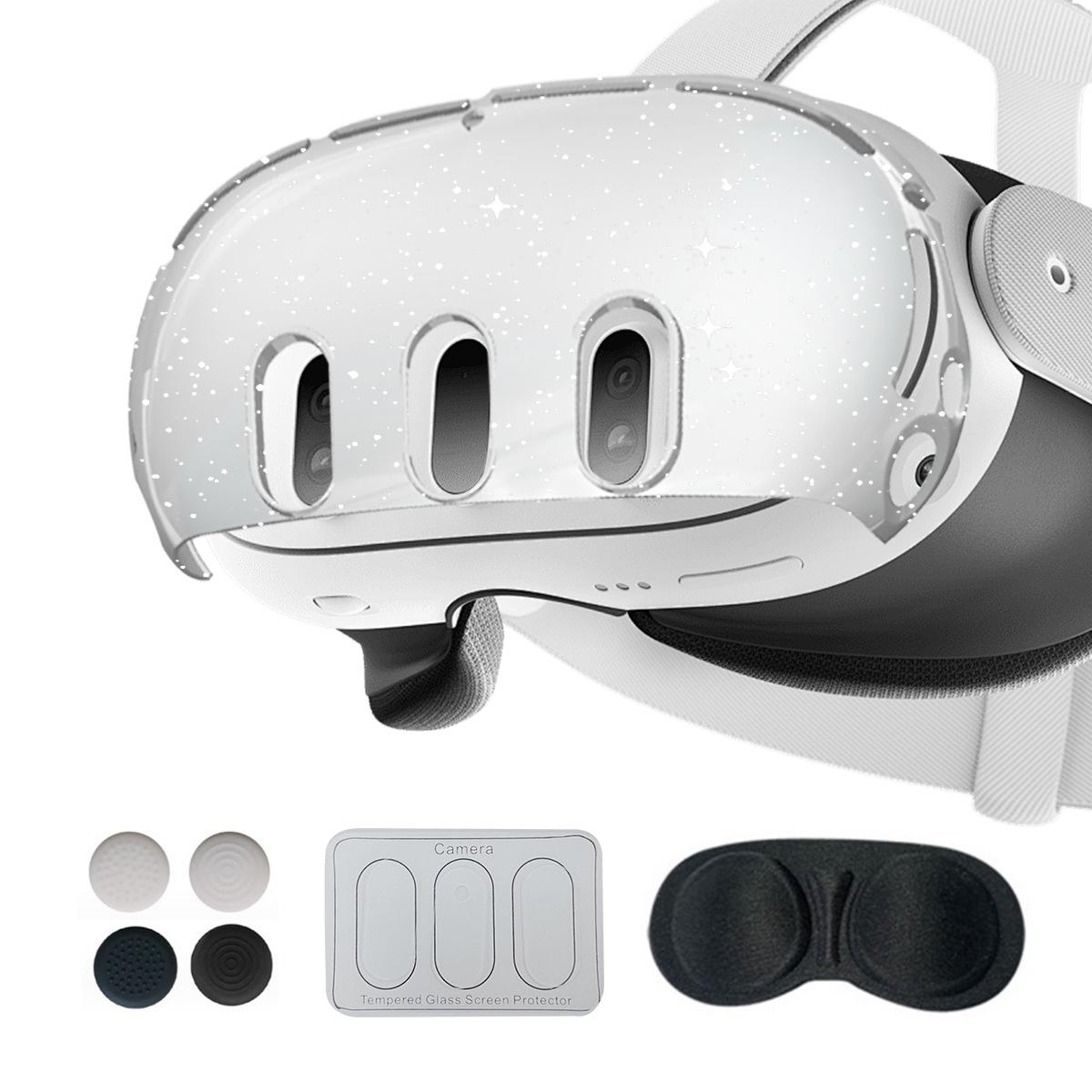 V562-1011354060DBT-202508290126-00 Glitter Protective Shell for Meta Quest 3 - 7 in 1 - 7 In 1 Glitter Transparent - Image 1