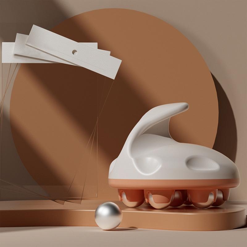 V562-1037342060DBT-202508280716-00 Orange Abdominal Ball Meridian Massager Calf Muscle Relaxation Steel Ball Opp - Image 1