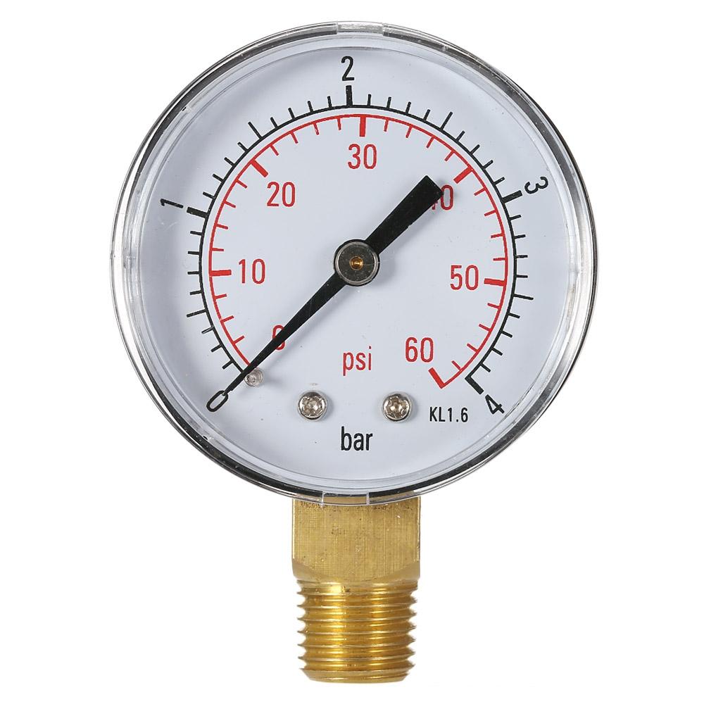 V562-1808050DBT-202508271336-00 Shockproof Hydraulic Pressure Gauge for Pool Filters - Stainless Steel - Image 1