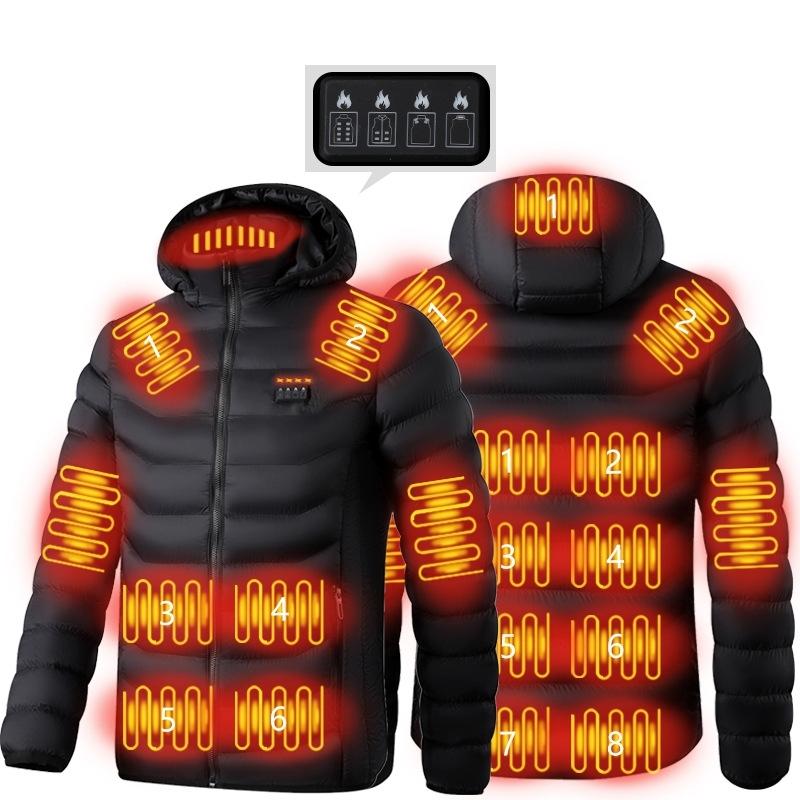 V562-2037854240DBT-202508291253-00 19 Zone 4 Control Black Usb Winter Electric Heated Jacket Warm Thermal Jacket - 19 Zone 4 Control Black Xxxxxxl - Image 1