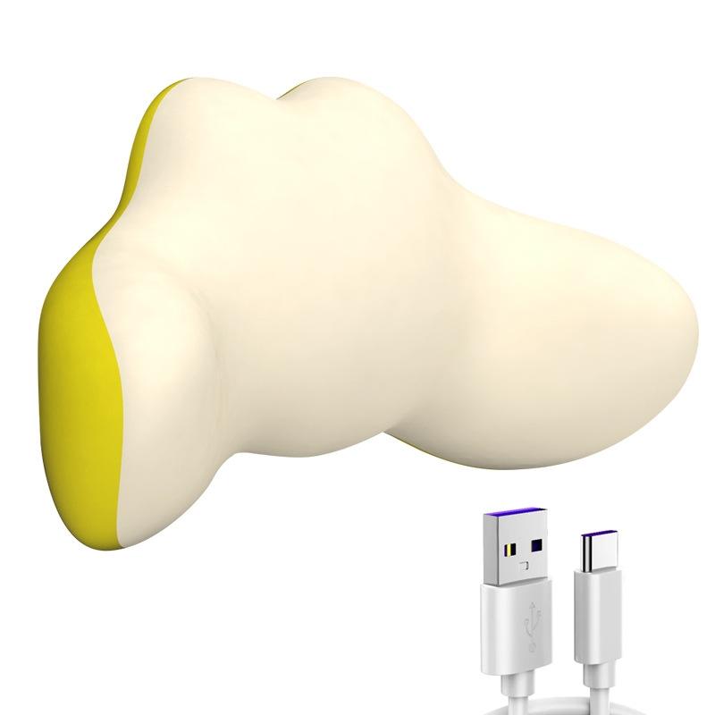 V562-2052234060DBT-202508292235-00 Multi-Function Lumbar Massager Hot Waist Massage Pillow Gray - Charging Model Yellow - Image 1