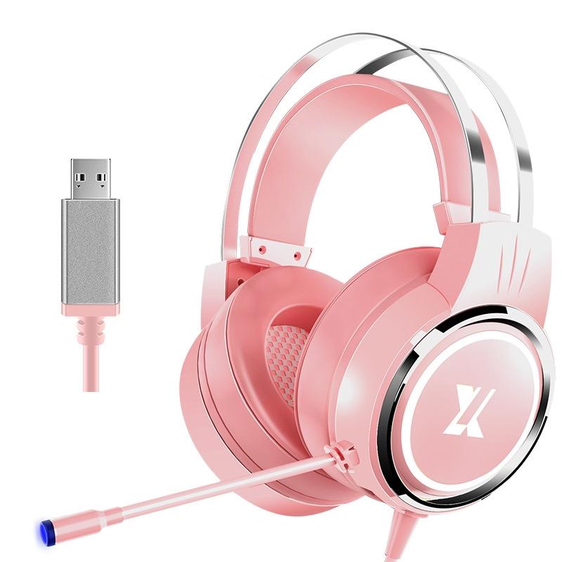 V562-2196961060DBT-202508280120-00 7.1 Gaming Headset With Mic Pink - Image 1
