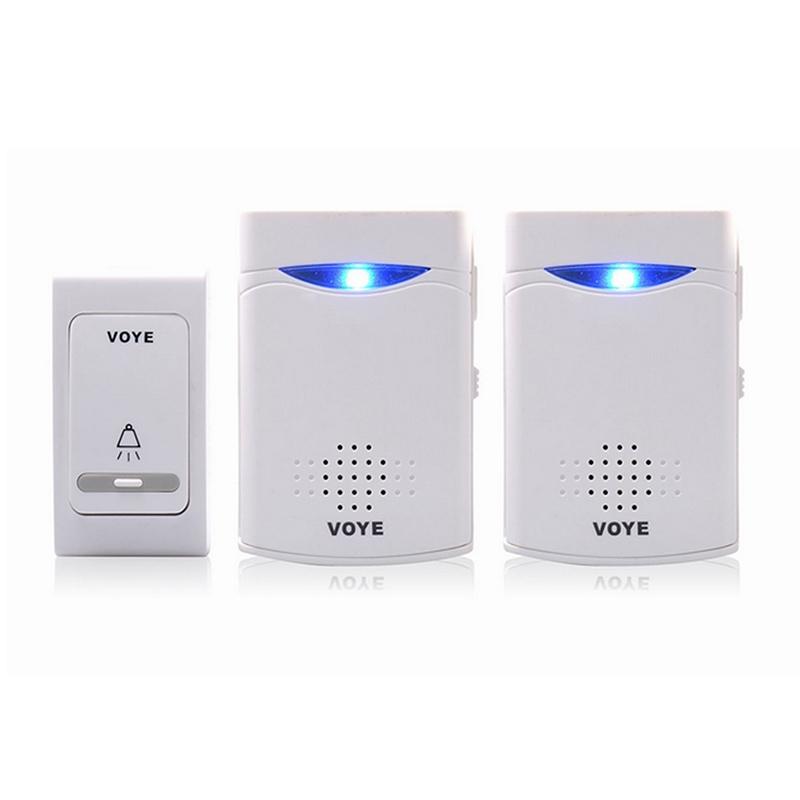 V562-2210-DW-S-202508271054-00 Double-Receiver Wireless Door Bell With Remote Control - White - Image 1