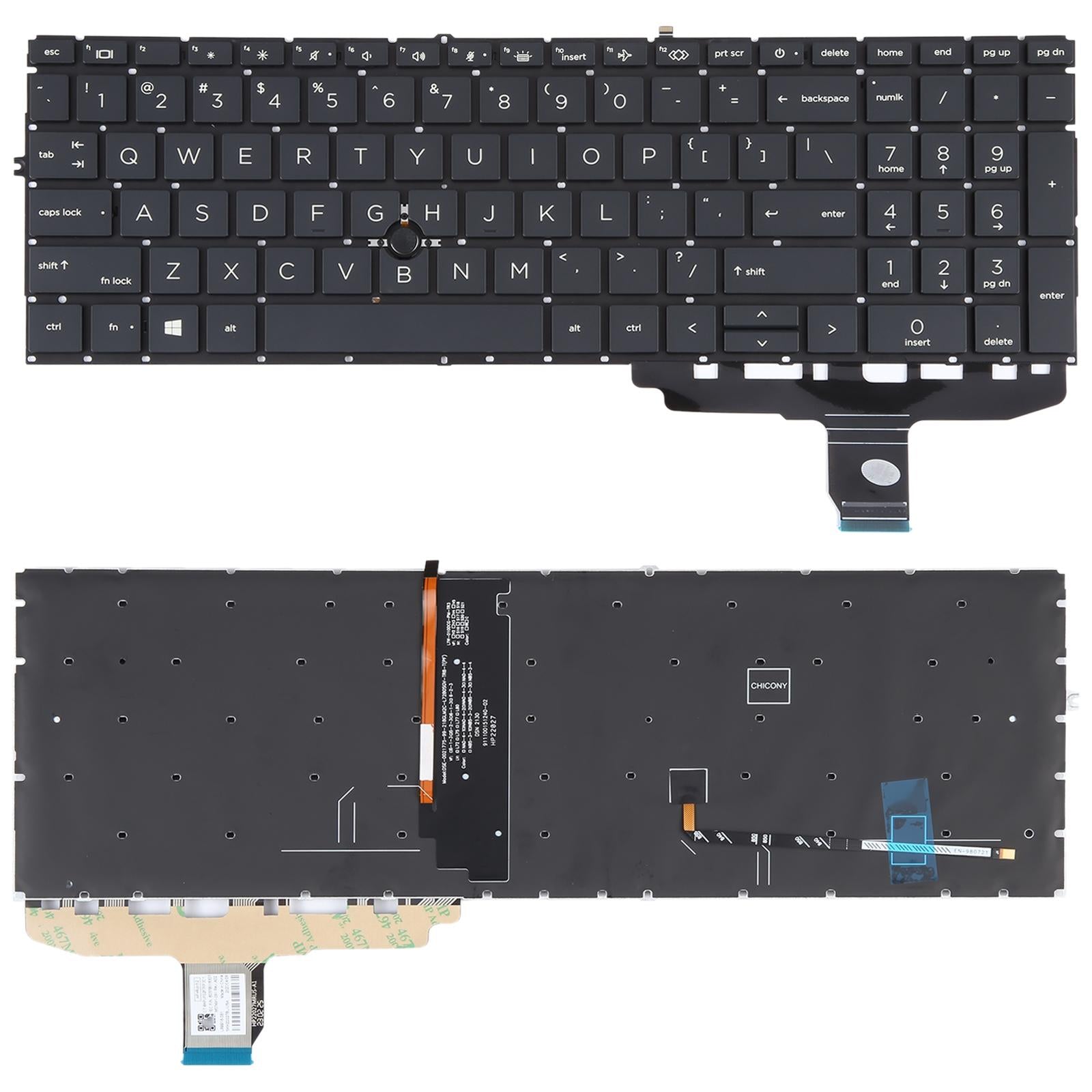 V562-3546SPS-202508272235-00 Backlit Keyboard with Pointing for Hp Elitebook 850 / 845 / 855 G7 / G8 - Image 1