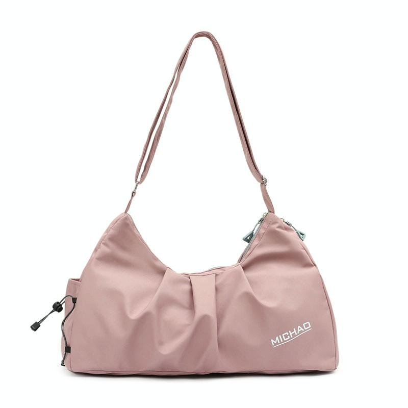 V562-4055124060DBT-202508281831-00 Swim Bag with Shoe Compartment - Beige Dry / Wet Separation - Pink - Image 1