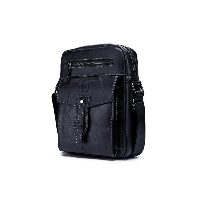 V562-4099313850DBT-202508280310-00 Cowhide Messenger Bag For Men Large Capacity Briefcase Black - Image 1