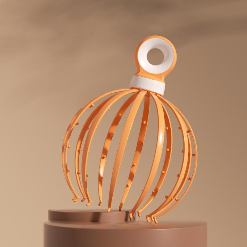 V562-5004702060DBT-202508280431-00 12-Claw Scalp Massager For Relaxation Yellow - Image 1