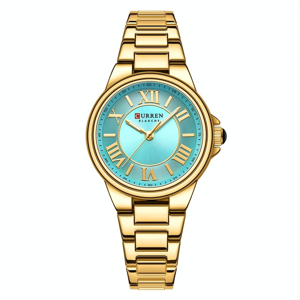V562-5006934060DBT-202508281116-00 Waterproof Women Watch with Steel Strap - Casual Design - Rose Shell Blue - Image 1