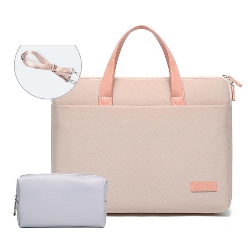 V562-6030536240DBT-202508271640-00 Ultra-thin Macbook Laptop Bag - Khaki & Gray 15.6-16.1 Inches - Image 1