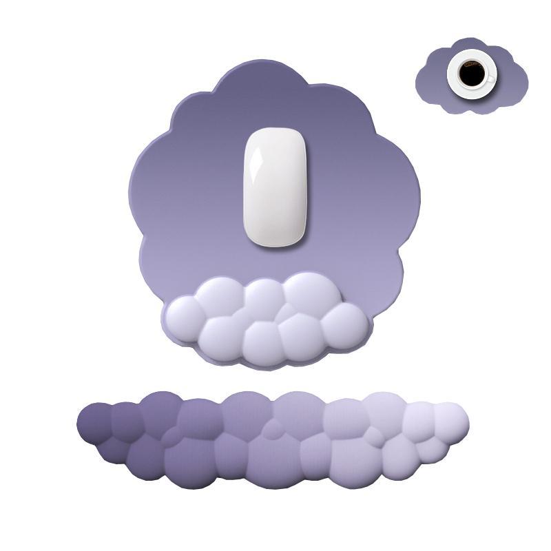 V562-6075385060DBT-202508291452-00 3 Piece Cloudy Gradient Memory Foam Wrist & Mouse Pad Set Blue+Gray - Model 11 - Image 1