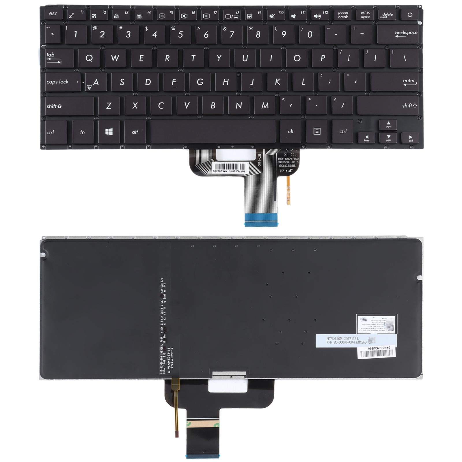 V562-6670CBM-202508271530-00 Backlit us Keyboard for Asus Zenbook Ux310 / Ux310ua / Rx410u - Image 1