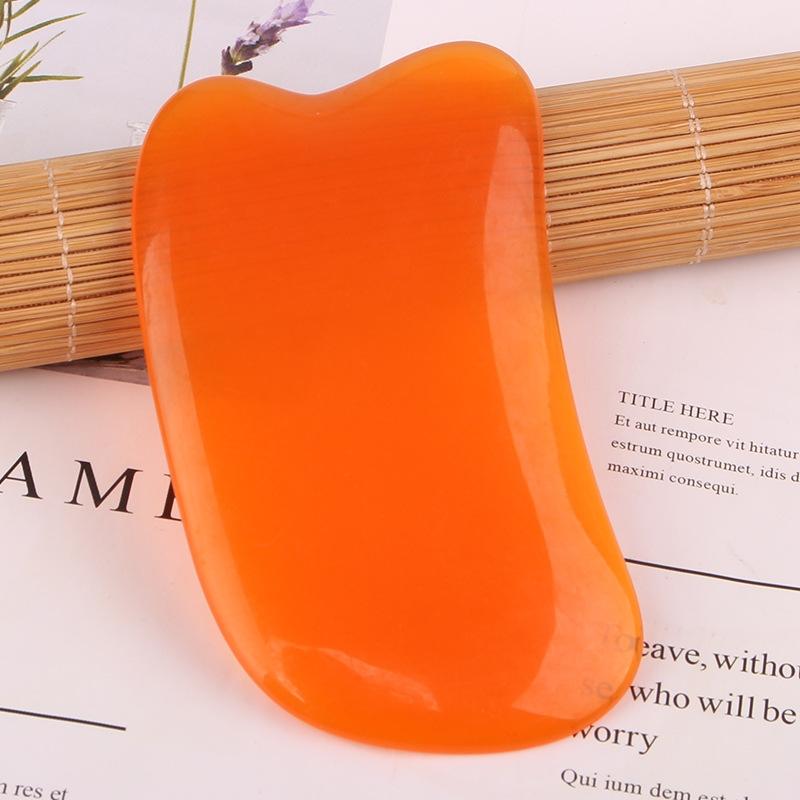 V562-7017291750DBT-202508280735-00 Facial Tendon Stick Resin Scraping Sheet For Massage And Beauty Salon Shave Board Acupuncture Pen Yellow Ingot Board - Image 1