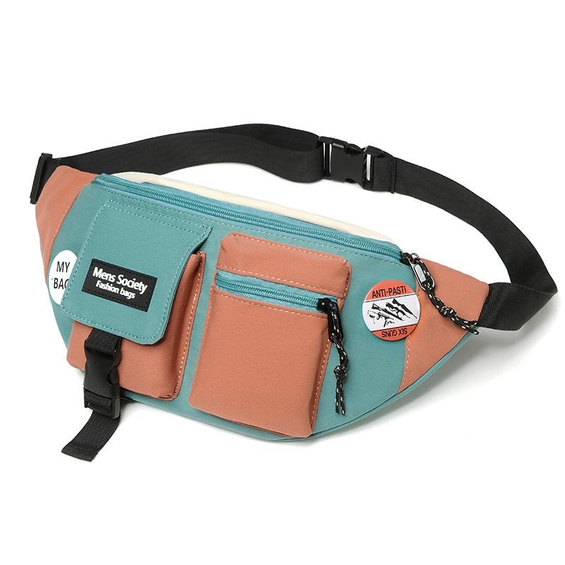 V562-7031763060DBT-202508282210-00 Lightweight Black Canvas Crossbody Backpack For Active Lifestyles - Green - Image 1