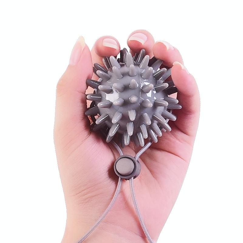 V562-9150191750DBT-202508280730-00 Tpr Grip Ball For Stroke Rehabilitation 5.5Cm With Rope Gray - Image 1