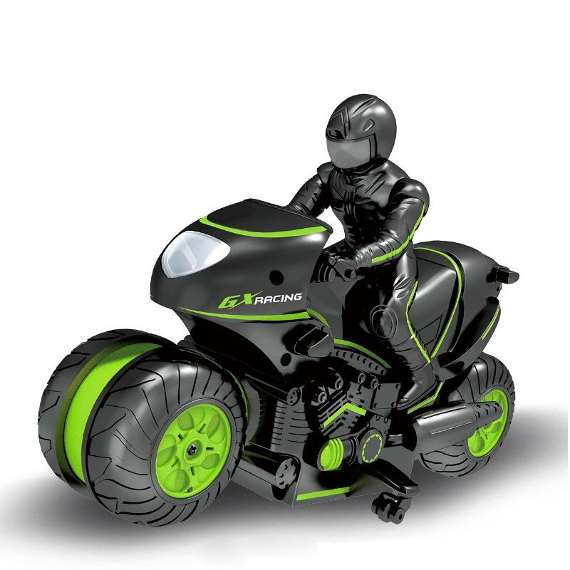 V562-A1019691650DBT-202508281115-00 High-speed 2.4g Rc Motorcycle for Drifting and Off-road Riding - Black Green - Image 1