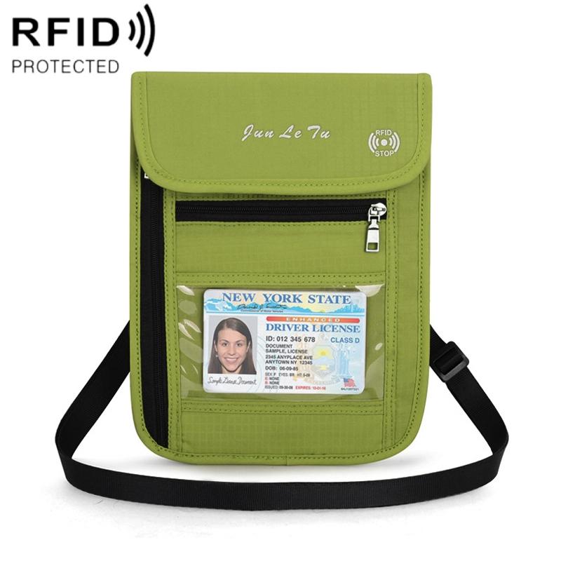 V562-A1022322060DBT-202508290831-00 Rfid Passport Storage Bag Anti Theft Messenger - Green - Image 1