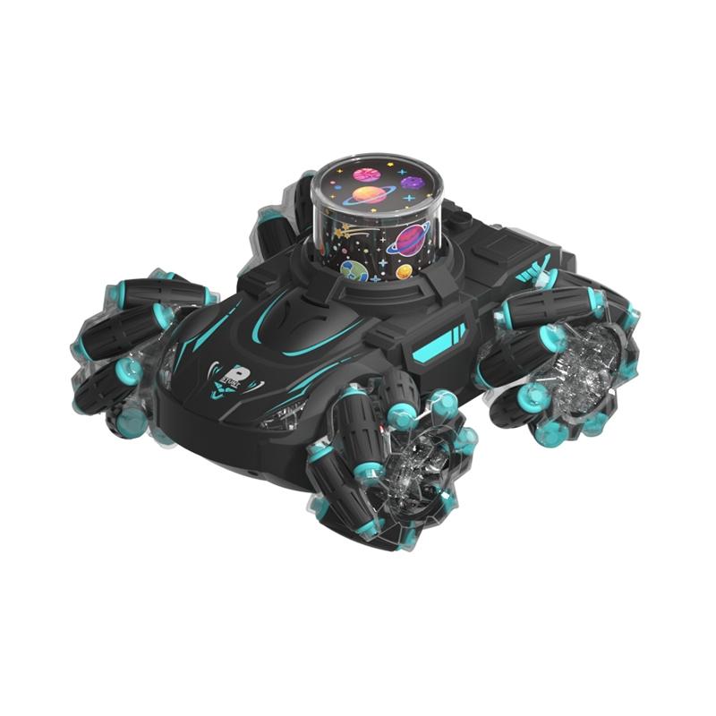V562-A102271600ADE-202508280921-00 Stunt Remote Control Car with 2.4g Magic Projection - Colourful - Black Blue - Image 1