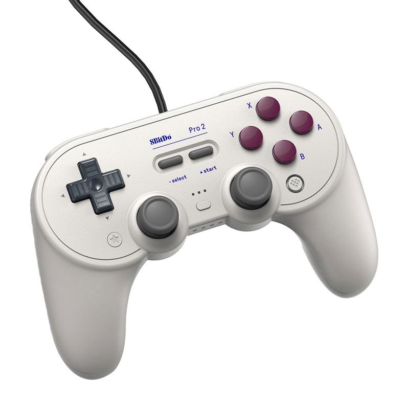 V562-A1032232060DBT-202508282015-00 8bitdo Pro 2 Wired Gamepad for Switch - White - Image 1
