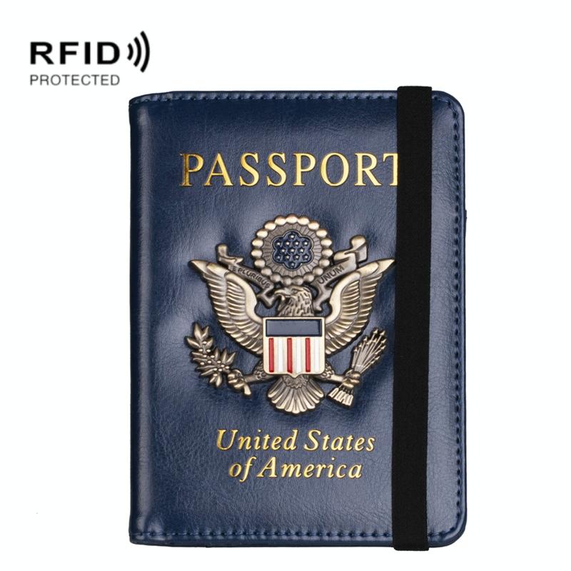 V562-A1045880950DBT-202508290841-00 Multi Card Passport Holder Anti Magnetic Wallet - Blue - Image 1