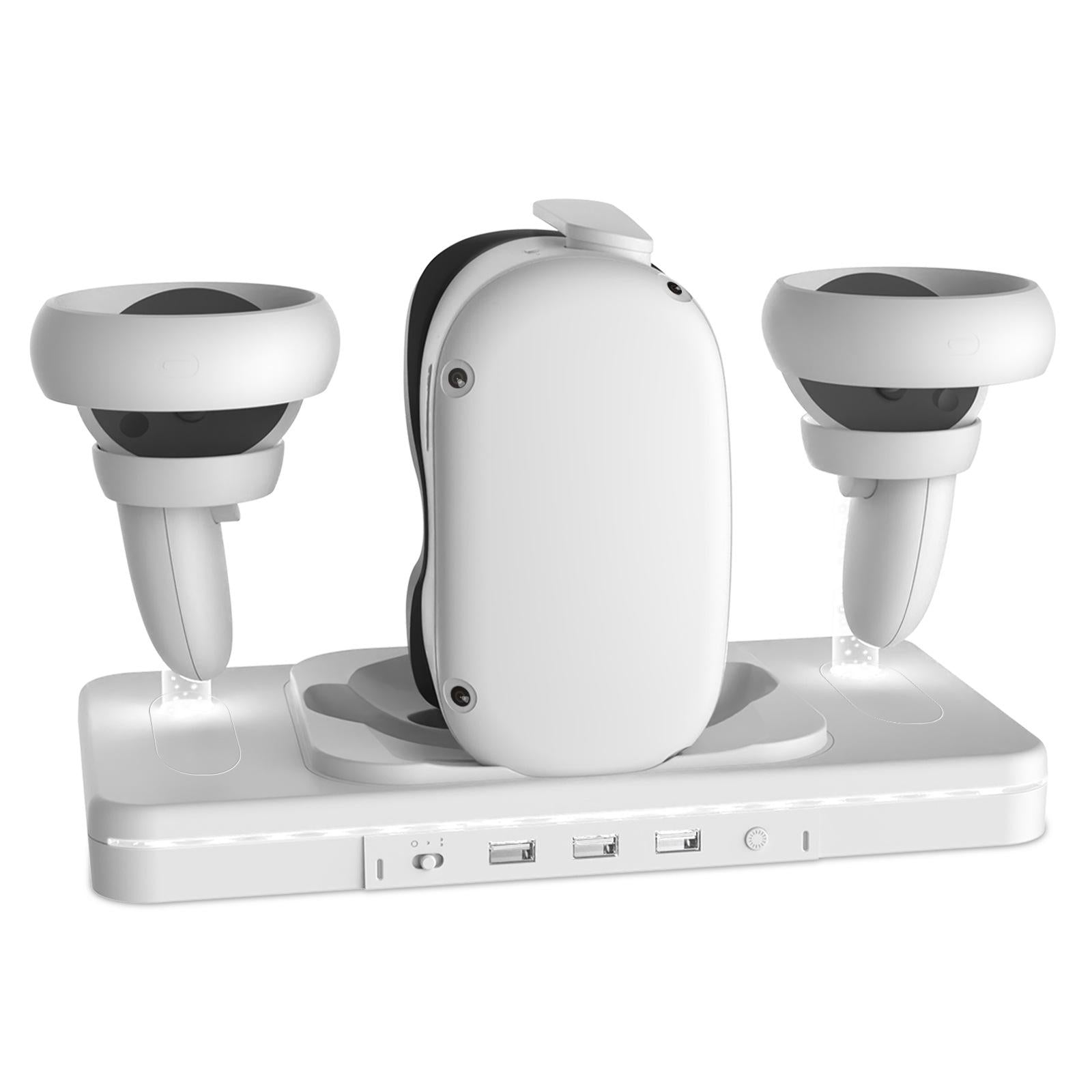 V562-A1050184060DBT-202508271320-00 Meta Quest 2 Wireless Vr Charger with Colourful Base - Image 1