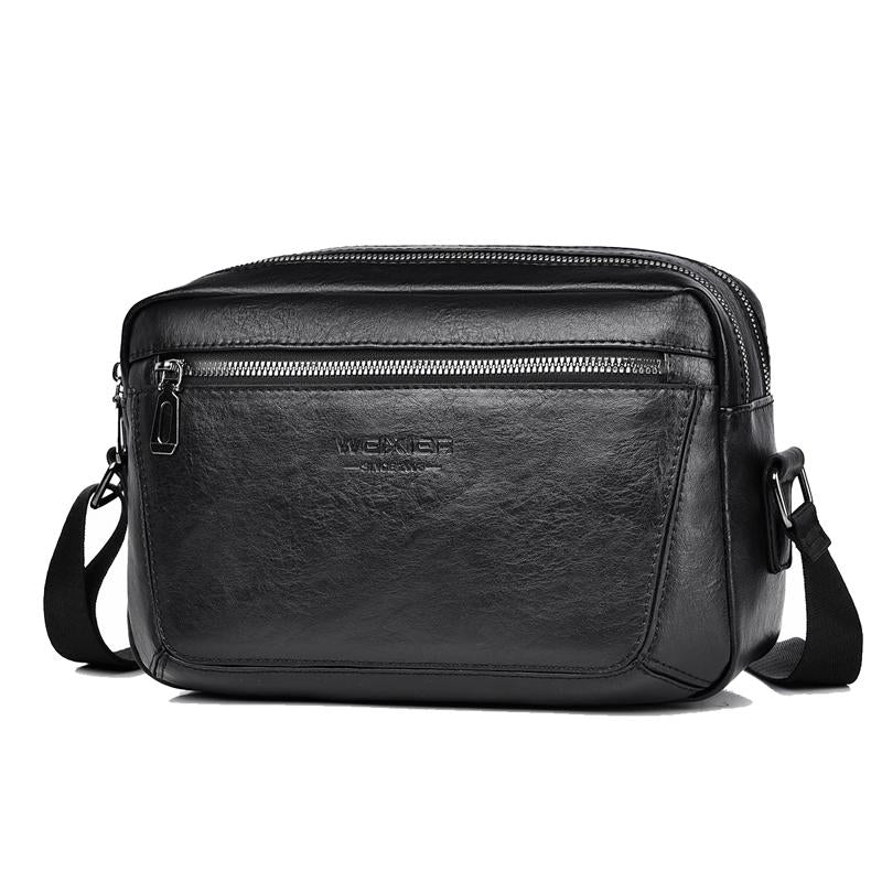 V562-A1051305060DBT-202508280254-00 Large Capacity Men Crossbody Bag Casual Pu Handbag Black - Image 1