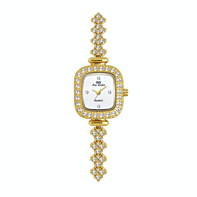 V562-A1054232060DBT-202508280911-00 Diamond Bracelet Watch for Women - Elegant and Timeless - Gold - Image 1