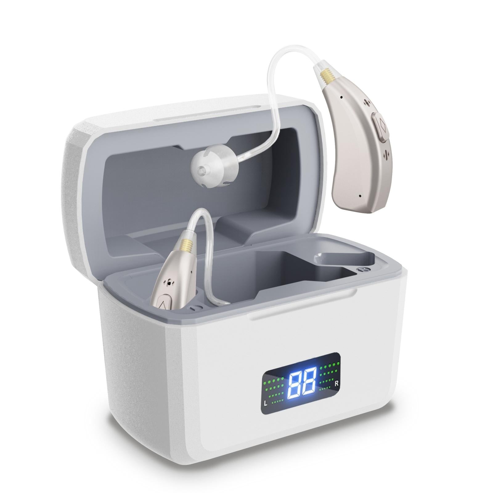 V562-A1058705060DBT-202508272054-00 Rechargeable Digital Hearing Aid Silver - Image 1