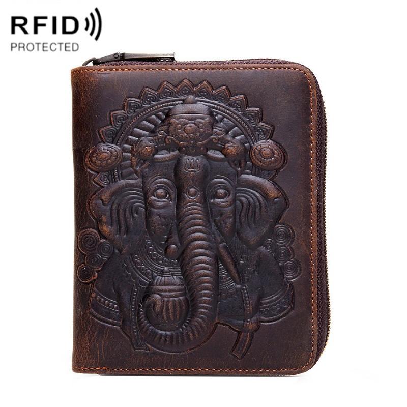 V562-A1062032060DBT-202508271030-00 Dark Coffee Leather Passport / Card Holder - Rfid-protected - Image 1