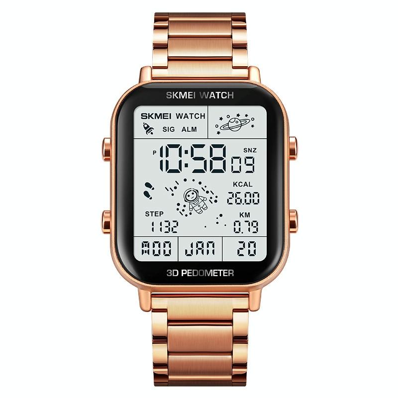 V562-A106827500ADE-202508281220-00 1888 Men Multifunctional Waterproof Digital Watch - Stainless Steel 30m - Rose Gold - Image 1
