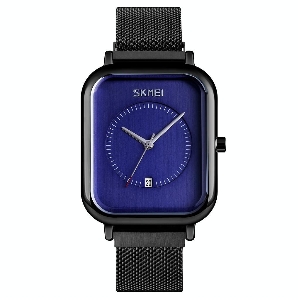 V562-A106830100AYS-202508281425-00 Unisex Magnetic Buckle Mesh Belt Quartz Watch - Black Blue - Image 1