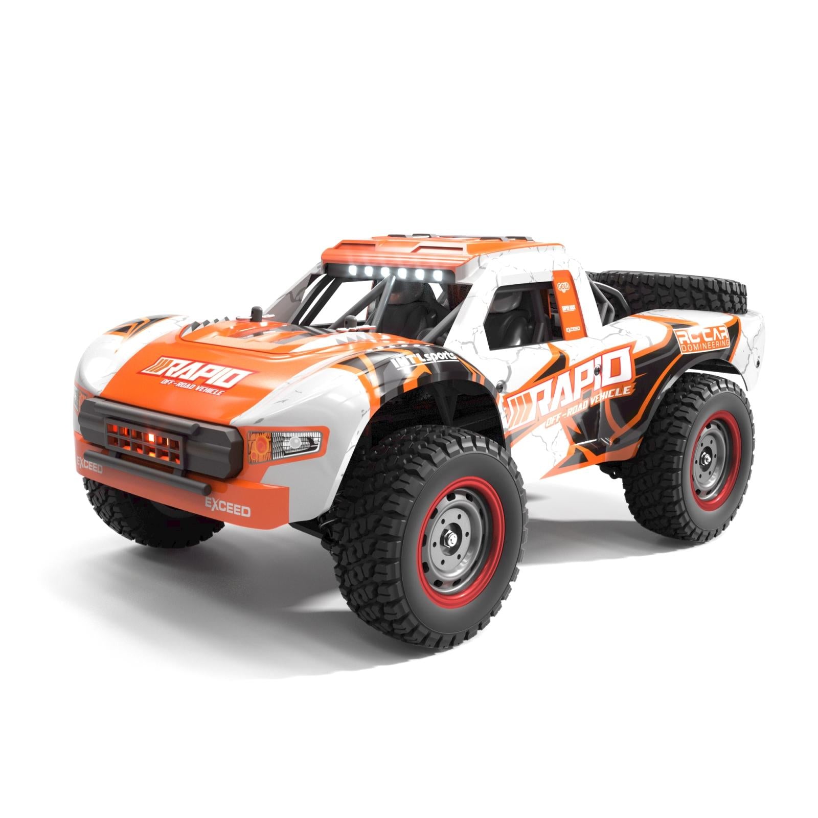 V562-A107623400ADE-202508271520-00 High-speed Brushless 4wd Pickup Rc Car - Orange - Image 1
