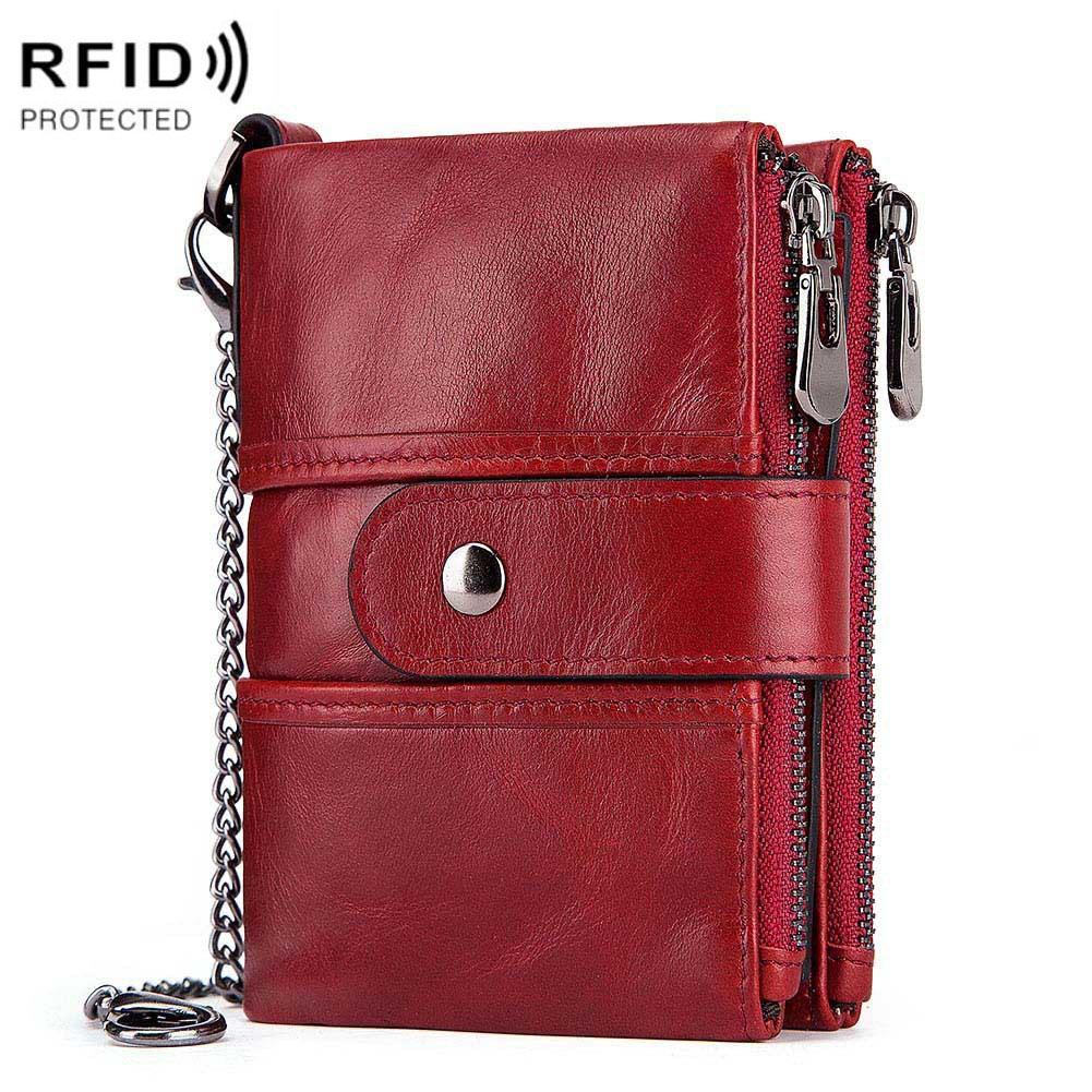 V562-A1079162060DBT-202508280553-00 Secure Multi-function Rfid Wallet - Anti-theft - Red - Image 1