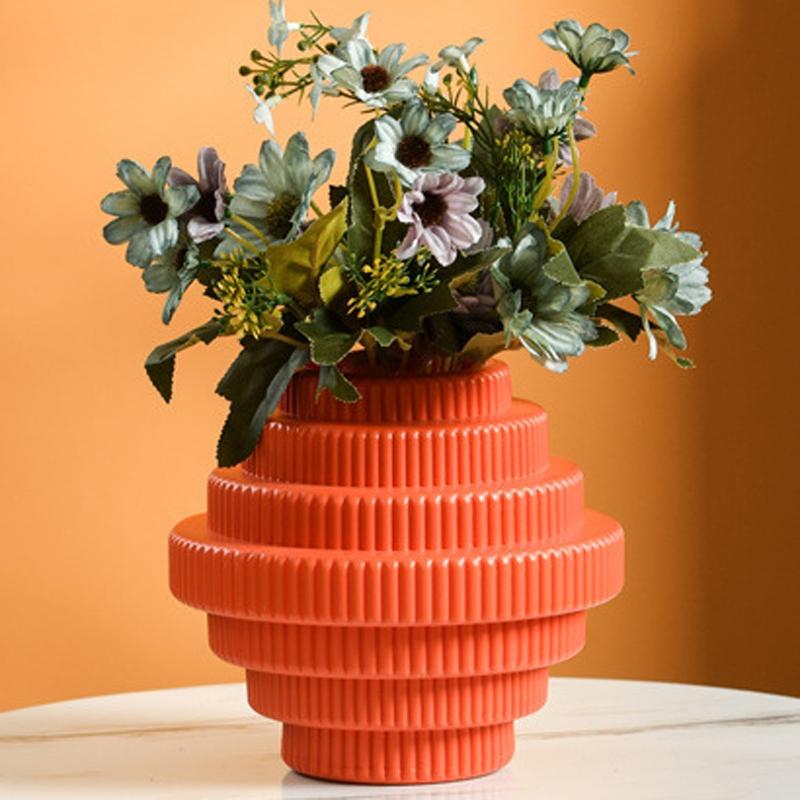 V562-A1085693060DBT-202508281541-00 Imitation Porcelain Flower Pot for Wet and Dry Arrangements - Rose Pink - Image 1