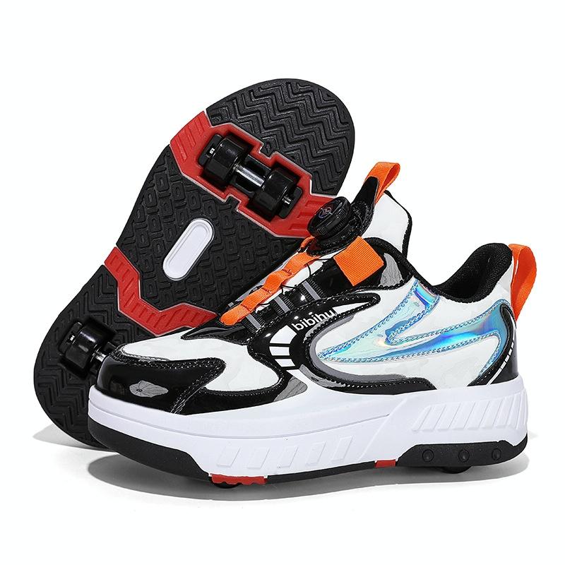 V562-A2000194060DBT-202508280726-00 29 Size Children's Two-wheeled Roller Skating Shoes - Xf18 Black - 30 - Image 1