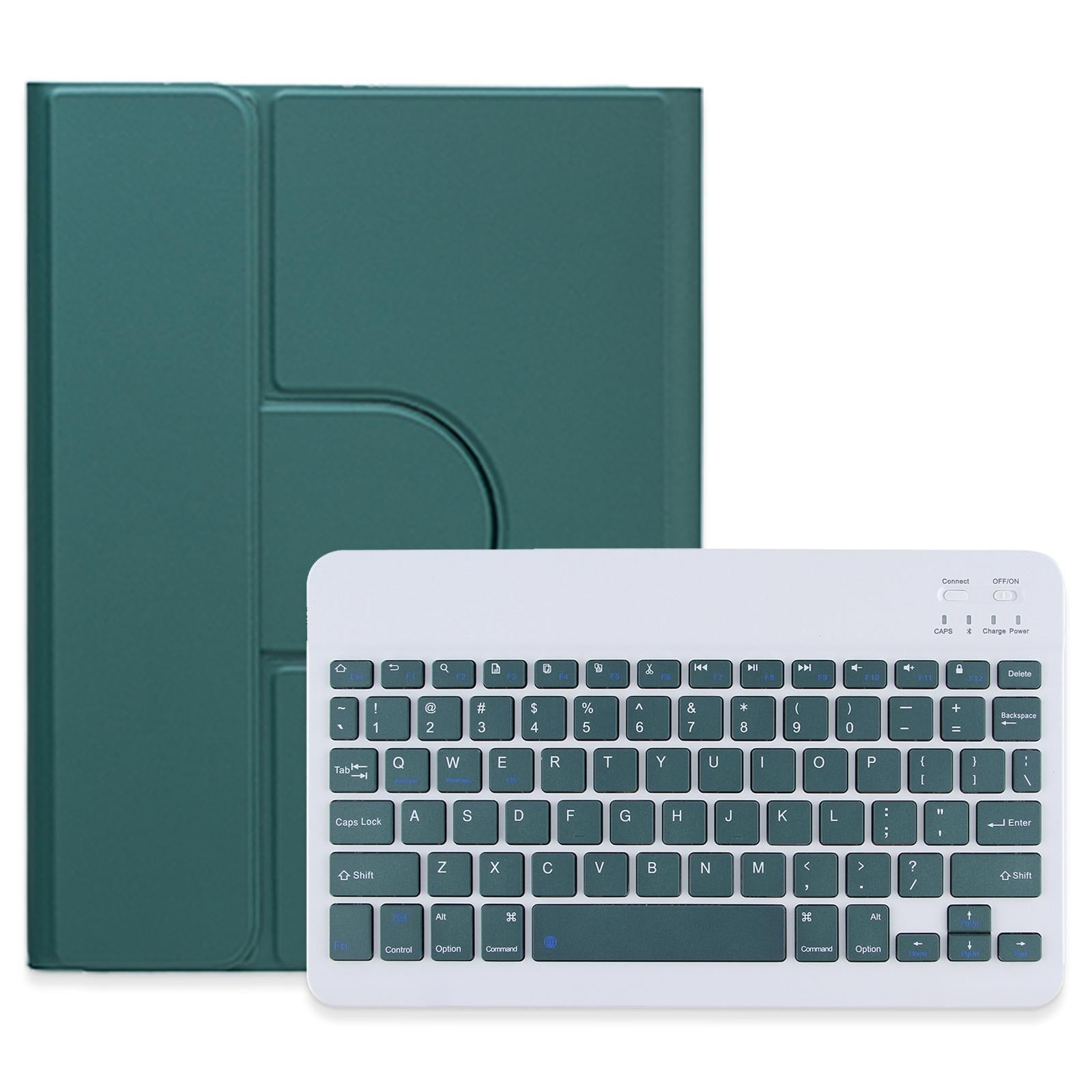 V562-A305040500ADE-202508290315-00 360 Degree Rotatable Bluetooth Keyboard Leather Case - Square Button - Mint Green - For Ipad 10.2 2021 / Air 2019 - Image 1