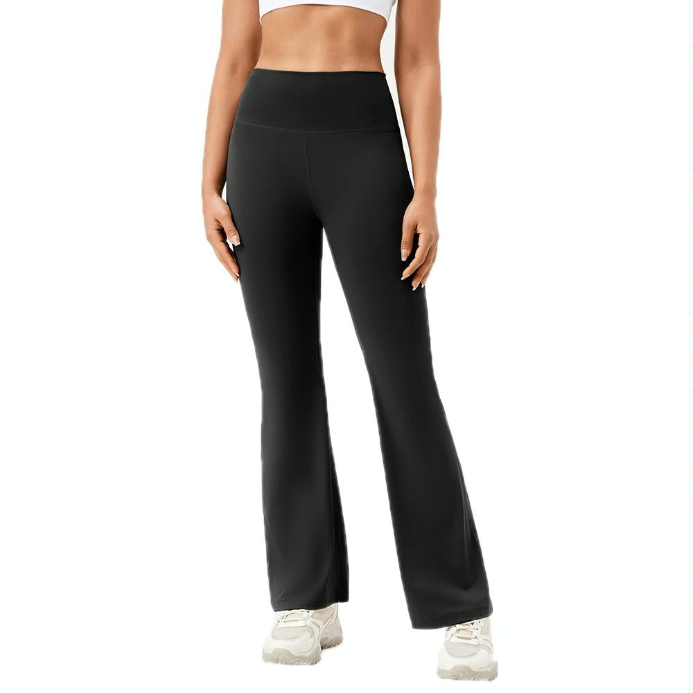 V562-A4021705060DBT-202508290431-00 High Waisted Elastic Yoga Flared Pants Size L - Black - Xl - Image 1