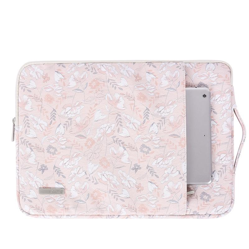 V562-A5031243060DBT-202508272231-00 15 Inch Light Pink Laptop Sleeve with Telescoping Handle - Image 1