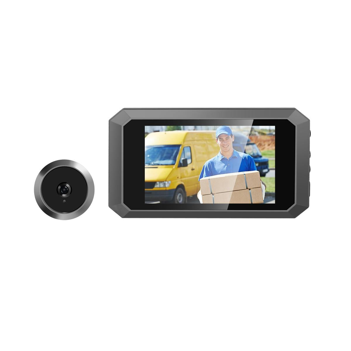 V562-B100982600ADE-202508290045-00 1080P Smart Digital Door Viewer With Night Vision - 3.97 Inch Wide Angle - Grey - Image 1