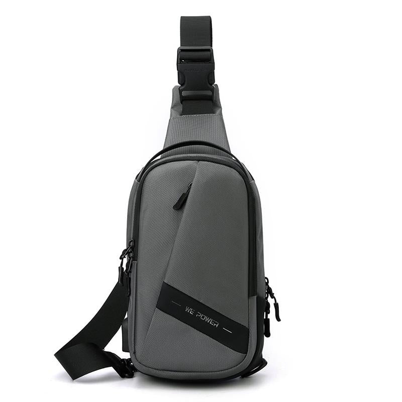 V562-B1010383060DBT-202508282346-00 Oxford Cloth Chest Bag Shoulder Messenger - Grey - Image 1