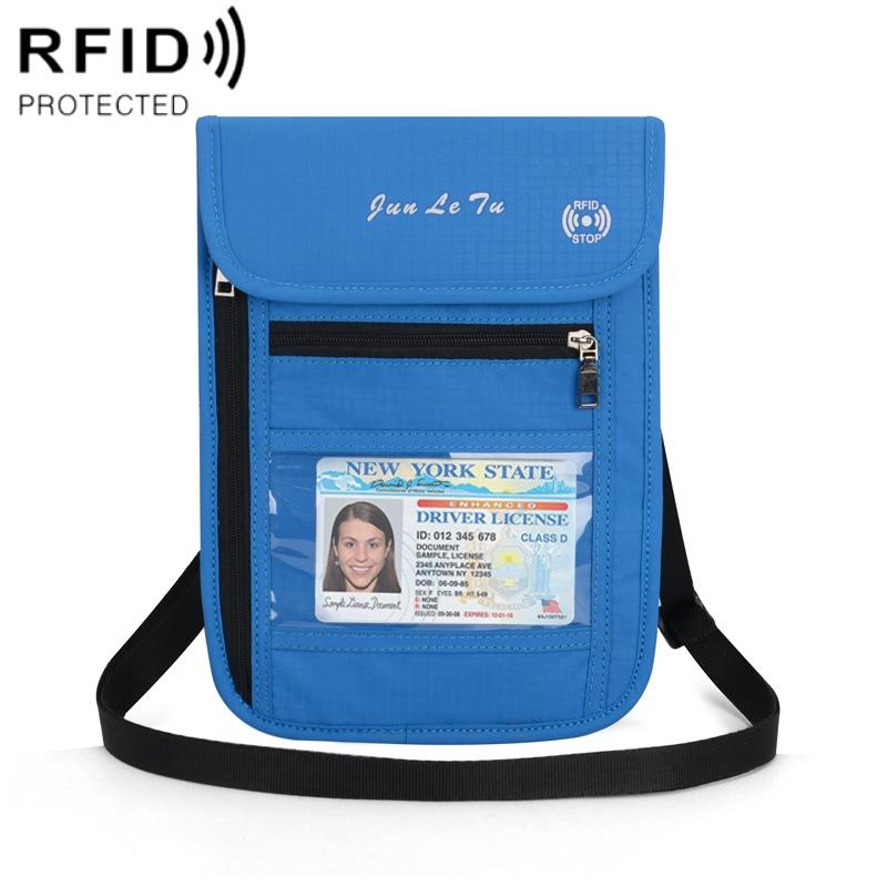 V562-B1022322060DBT-202508290835-00 Rfid Passport Storage Bag Anti Theft Messenger - Blue - Image 1