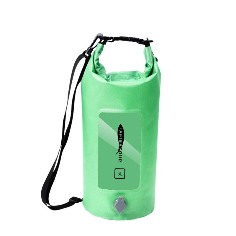 V562-B1029175950DBT-202508282245-00 5L Waterproof Drifting Stream Bag Foldable Storage Bucket - Green - Image 1