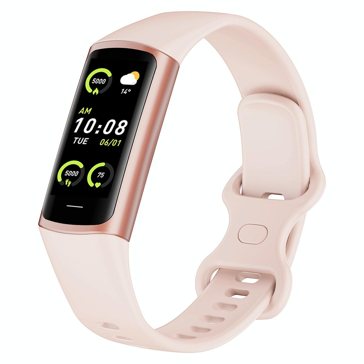 V562-B103045200AYS-202508282315-00 Waterproof C68L Fitness Tracker - Ip67 - Pink - Image 1