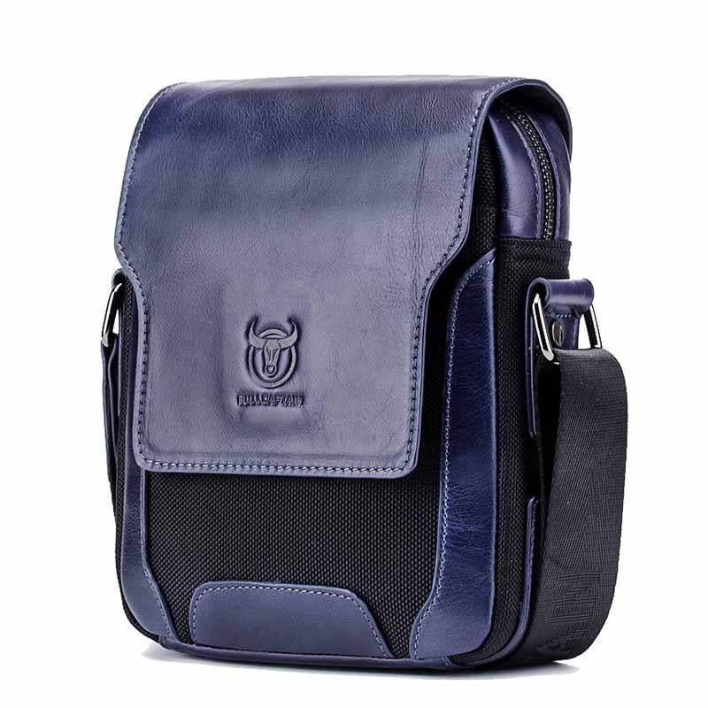 V562-B1041413850DBT-202508291104-00 Men Leather Diagonal Shoulder Bag Multi Function - Navy Blue - Image 1