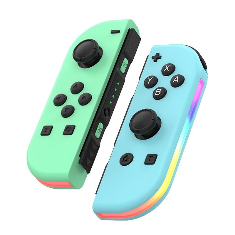 V562-B1044434060DBT-202508280811-00 Nintendo Switch Gamepad with Rgb Lights - Green Blue - Image 1