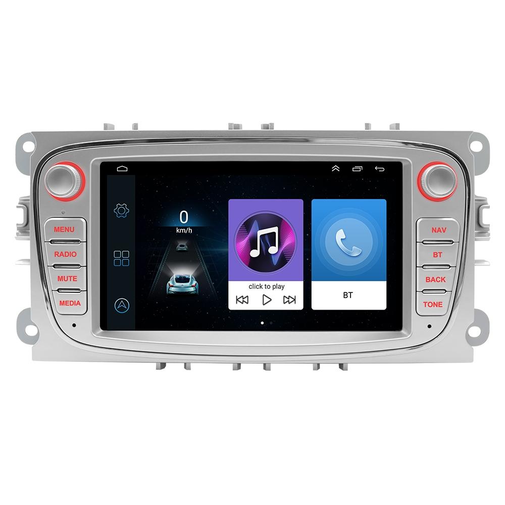 V562-B1050714060DBT-202508282341-00 7 Inch Android Navigation Radio For Ford Focus - Bluetooth Rds 1 + 32G - Silver 1 + 32G - Image 1